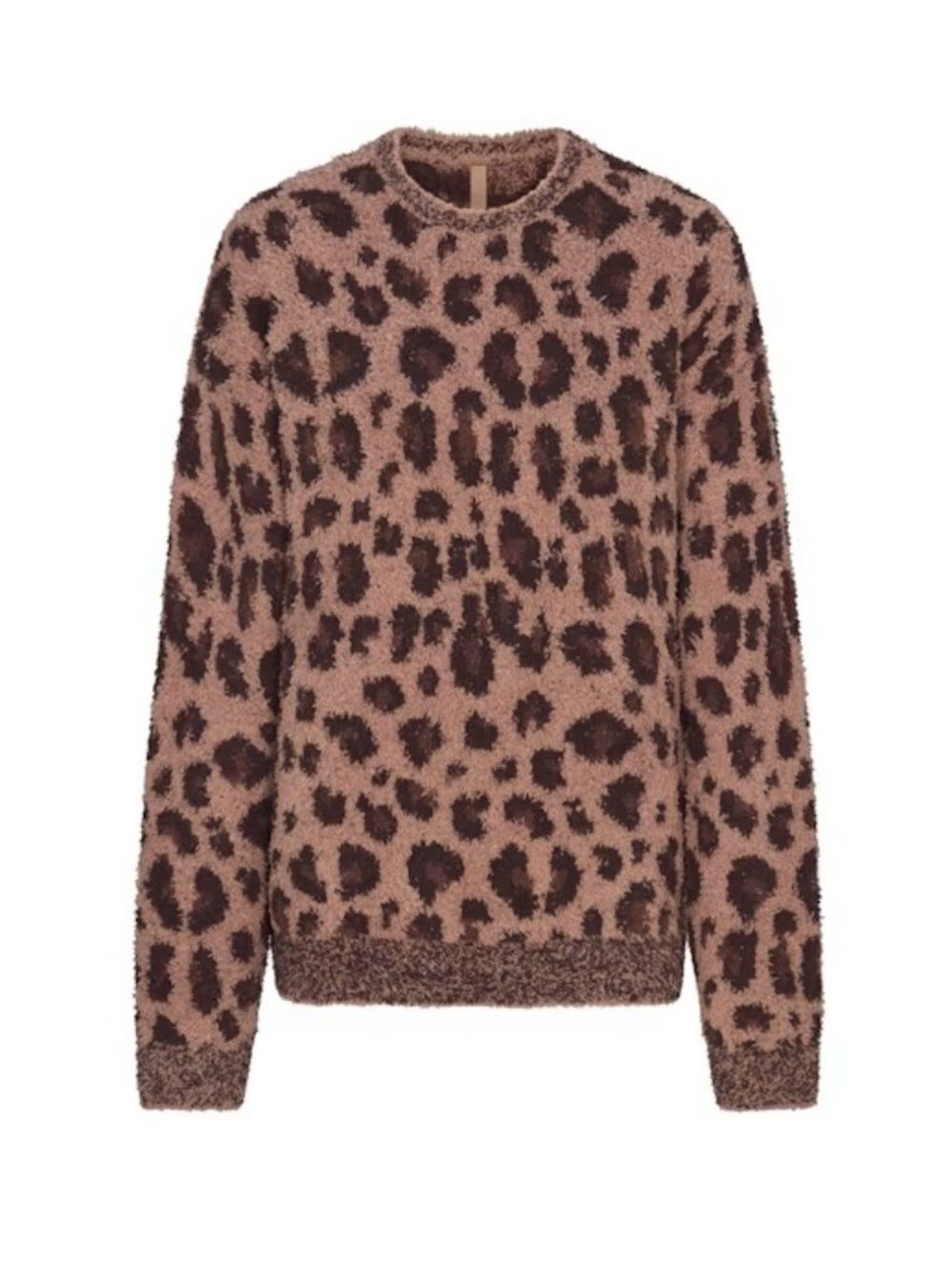 🤎SKIMS Cozy Fairisle Kids Pullover | Sienna Leopard Print | Kids 8/10 | NWT